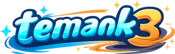Logo temank3 berwarna neon